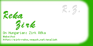 reka zirk business card
